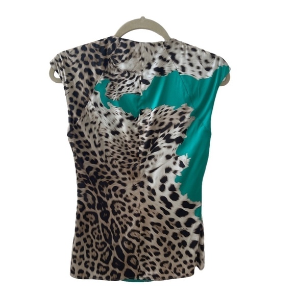 ROBERTO CAVALLI LEOPARD SILK TOP - Picture 2 of 14